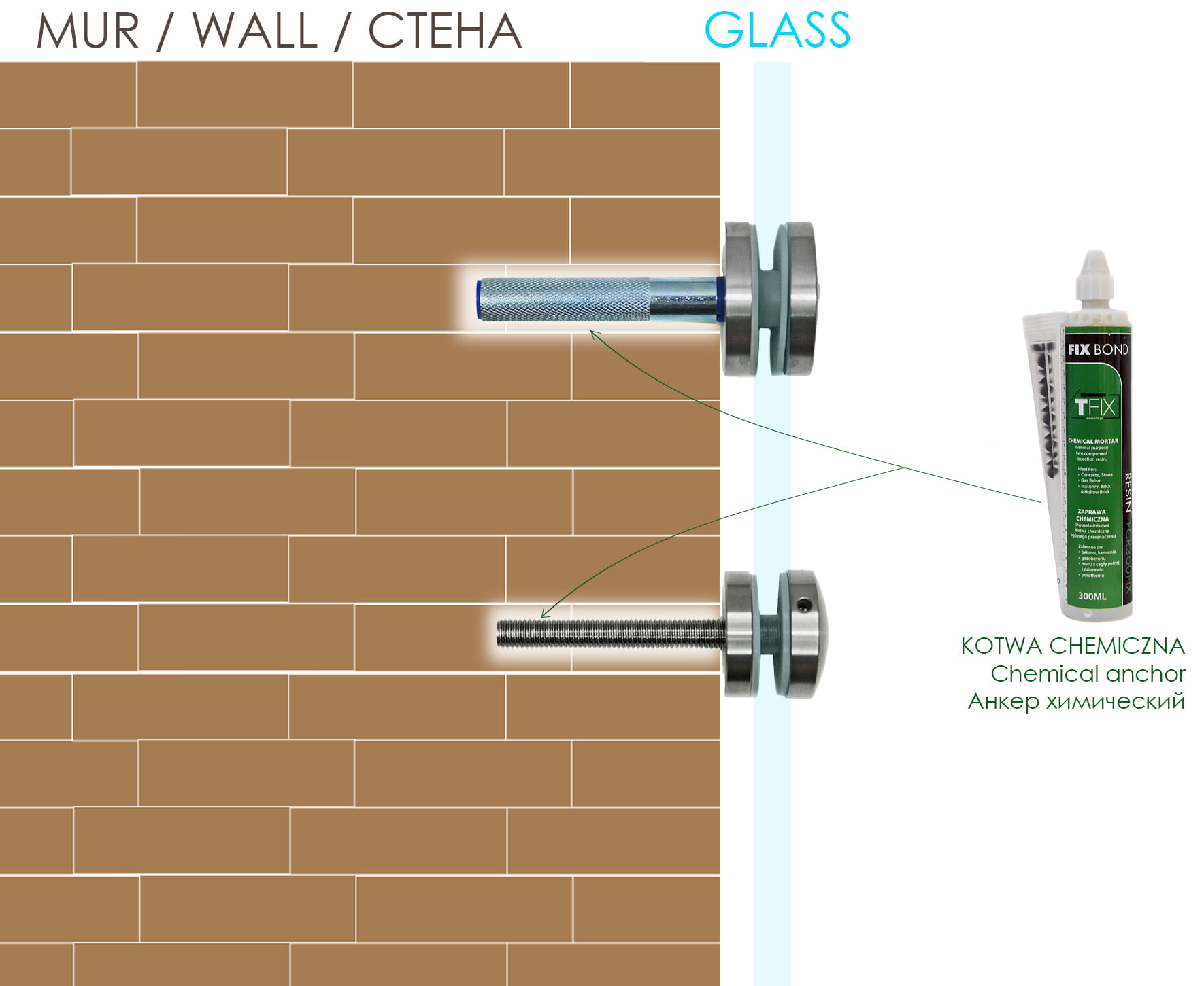 KALDT kjemikalieanker 300ml + 1 stk. blandedyse - Bilde 8