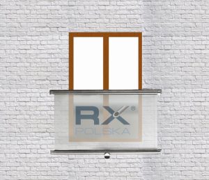 Fransk balkong med Ø 42,4mm, AISI 304, SATIN