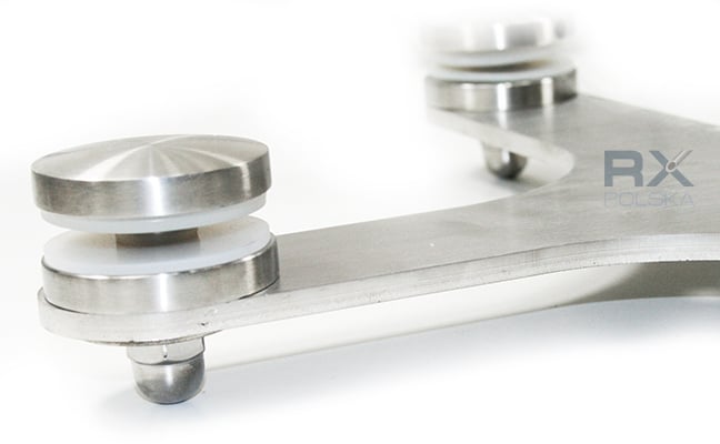 Punktfeste av SPIDER glass - 4 arm, AISI 304, SATIN - Bilde 4