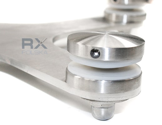 Punktfeste av SPIDER glass - 4 arm, AISI 304, SATIN - Bilde 3