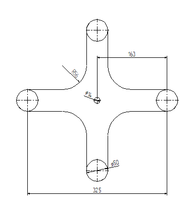Punktfeste av SPIDER glass - 4 arm, AISI 304, SATIN - Bilde 6