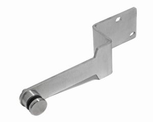 Vinkel med glassadapter Ø 30mm, AISI 304, SATIN