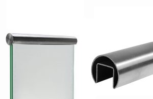 Inox håndløpere for glass