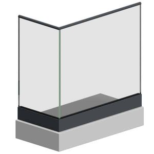 Stolpefritt glassrekkverk