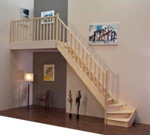 Home tretrapp i gran - L-trapp 1/4 venstre modell