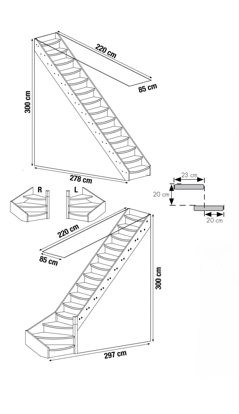 Classic tretrapp i Bøk - rett trapp - Bilde 2