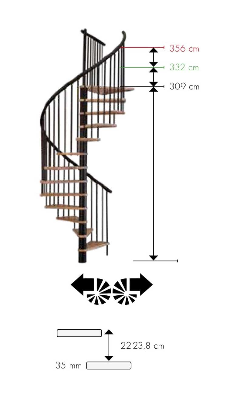 Spiraltrapp Effekt diameter Ø 120 cm diameter - Bilde 7