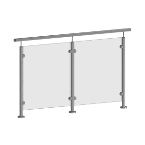 TOPPMONTERT GLASSREKKVERK 6 METER