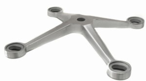 Spider glassadapter fireveis, AISI 316, SATIN