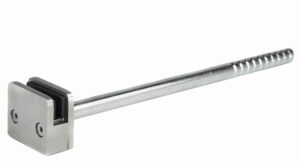 Glassklemme for imiterte balkonger 50x60mm med f.eks. 16x320mm, AISI 316, SATIN