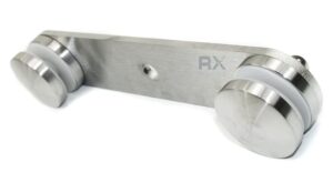 Punktfeste for glass - 50 mm med dekket mutter, AISI 304, SATIN