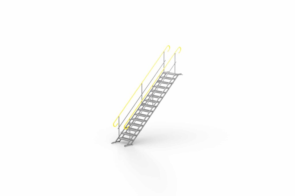 TAS 15 trinns byggetrapp med rekkverk – trinnløs justering