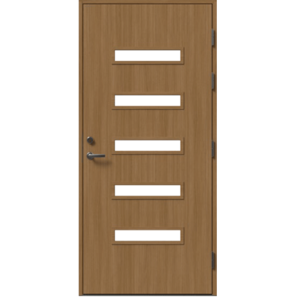 Natural ytterdør NB N404 H4 TEAK